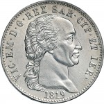 777D Scudo da 5 lire nuove di Piemonte 1819 Scudo sannitico 1° tipo Torino Argento