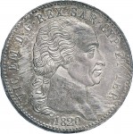 778D Scudo da 5 lire nuove di Piemonte 1820 Scudo sannitico 1° tipo Torino Argento