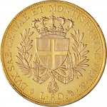 765R 80 lire 1821 Scudo gotico Torino Oro