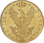 750R Doppia da 4 scudi 1814 Aquila spiegata 1° tipo Torino Oro