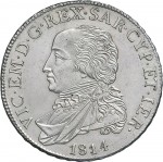 752D Mezzo scudo da 3 lire 1814 Scudo rotondo 1° tipo Torino Argento