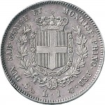 1071R Lira 1850 Scudo sannitico Genova Argento