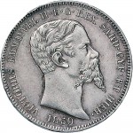 1071D Lira 1850 Scudo sannitico Genova Argento