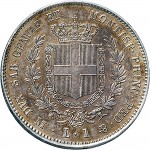 1078R Lira 1859 Scudo sannitico Milano Argento