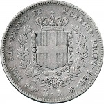 1079R Lira 1859 Scudo sannitico Torino Argento