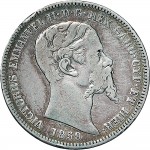 1079D Lira 1859 Scudo sannitico Torino Argento