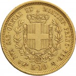 1038R 10 lire 1857 Scudo sannitico Torino Oro