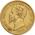 1038D 10 lire 1857 Scudo sannitico Torino Oro