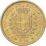 1039R 10 lire 1859 Scudo sannitico Torino Oro