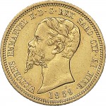 1039D 10 lire 1859 Scudo sannitico Torino Oro