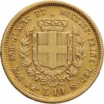 1040R 10 lire 1860 Scudo sannitico Torino Oro