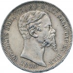 1062D 2 lire 1850 Scudo sannitico Genova Argento