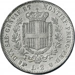 1064R 2 lire 1852 Scudo sannitico Torino Argento