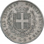1065R 2 lire 1853 Scudo sannitico Torino Argento