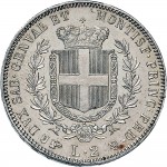 1069R 2 lire 1856 Scudo sannitico Torino Argento