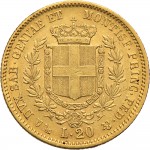 1011R 20 lire 1850 Scudo sannitico Genova Oro
