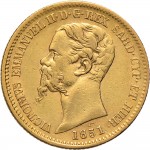 1013D 20 lire 1851 Scudo sannitico Genova Oro