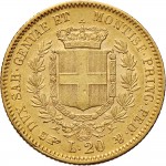 1014R 20 lire 1851 Scudo sannitico Torino Oro