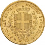 1015R 20 lire 1852 Scudo sannitico Genova Oro