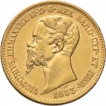 1017D 20 lire 1853 Scudo sannitico Genova Oro