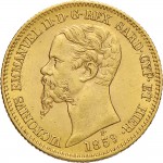 1028D 20 lire 1859 Scudo sannitico Genova Oro