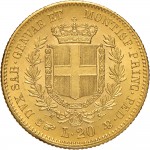 1029R 20 lire 1859 Scudo sannitico Torino Oro