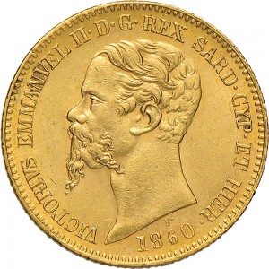 1030D 20 lire 1860 Scudo sannitico Genova Oro
