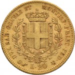 1032R 20 lire 1860 Scudo sannitico Torino Oro