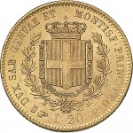 1033R 20 lire 1861 Scudo sannitico Torino Oro