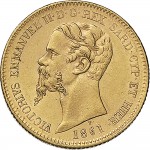 1033D 20 lire 1861 Scudo sannitico Torino Oro