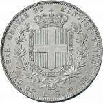 1042R 5 lire 1850 Scudo sannitico Torino Argento