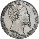 1047D lire 1853 Scudo sannitico Genova Argento