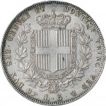 1049R 5 lire 1854 Scudo sannitico Torino Argento