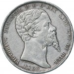 1050RD 5 lire 1855 Scudo sannitico Genova Argento