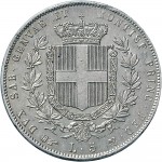 1057R 5 lire 1858 Scudo sannitico Torino Argento