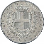 1058R 5 lire 1859 Scudo sannitico Genova Argento
