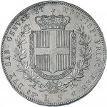 1061R 5 lire 1861 Scudo sannitico Torino Argento