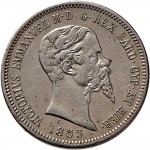 1086D 50 centesimi 1855 Scudo sannitico Torino Argento