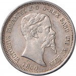 1090D 50 centesimi 1860 Scudo sannitico Milano Argento