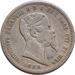 1091D 50 centesimi 1860 Scudo sannitico Torino Argento