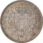 1186R 1 lira 1863 Scudo sannitico 2° tipo Torino Argento