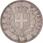 1175R 2 lire 1861 Scudo sannitico 1° tipo Torino Argento