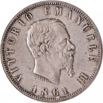 1175D 2 lire 1861 Scudo sannitico 1° tipo Torino Argento