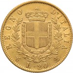 1123R 20 lire 1863 Scudo sannitico Torino Oro