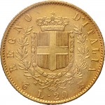 1126R 20 lire 1866 Scudo sannitico Torino Oro