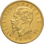 1130D 20 lire 1870 Scudo sannitico Roma Oro