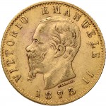 1134D 20 lire 1873 Scudo sannitico Milano Oro