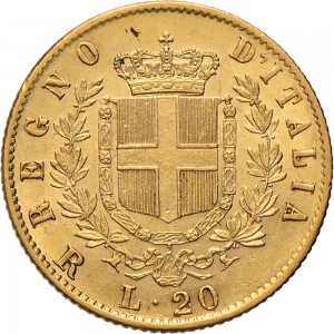 1140R 20 lire 1877 Scudo sannitico Roma Oro