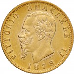 1141D 20 lire 1878 Scudo sannitico Roma Oro