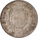 1152R 5 lire 1862 Scudo sannitico 2° tipo Napoli Argento